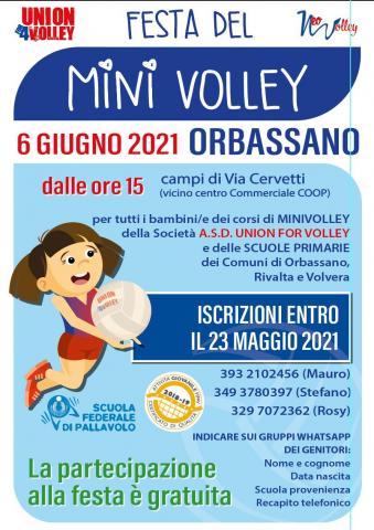 Locandina festa MINIVOLLEY